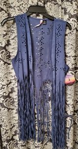 Blue Hippie style vest